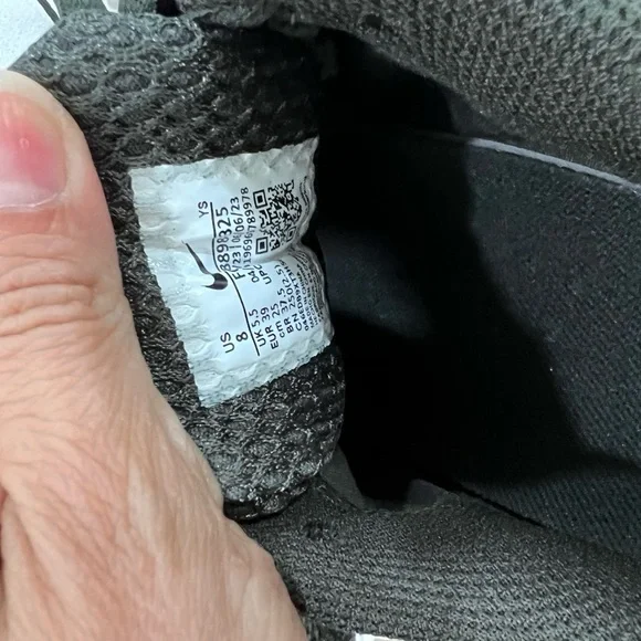 Nike Black Athletic Sneakers with White Accents - Picture 4 of 5